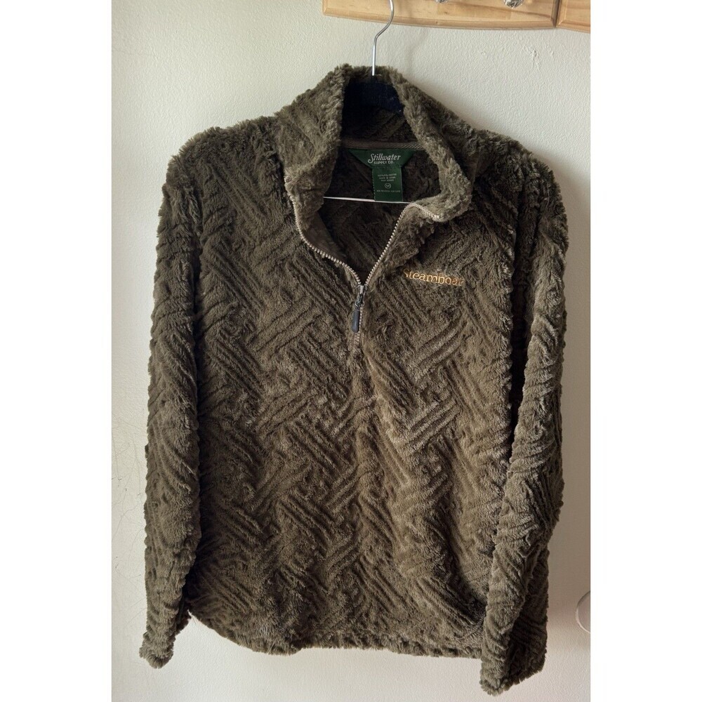 Stillwater supply co-SOFT Brown Fleece pullover-Steamboat-women’s M